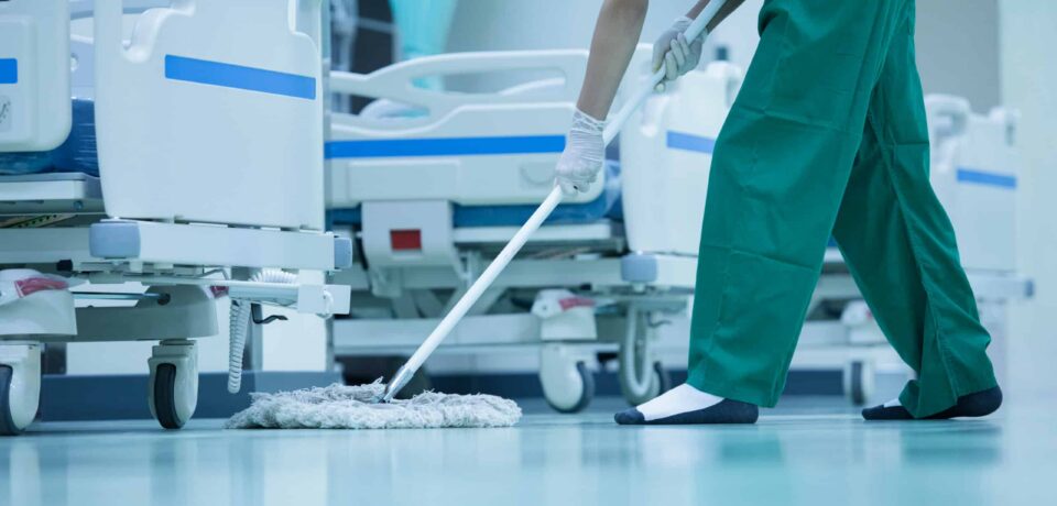 Cleaner,hospital,Cleaning,cleaner,With,Mop,And,Uniform,Cleaning,Hall,Floor,cleaning,Floor